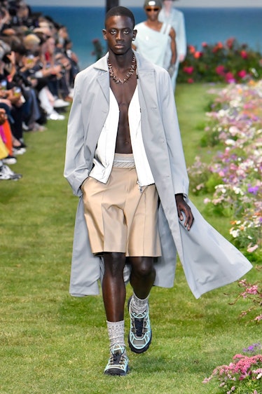 PARIS, FRANCE - JUNE 24: A model walks the runway during the Dior Homme Ready to Wear Spring/Summer ...